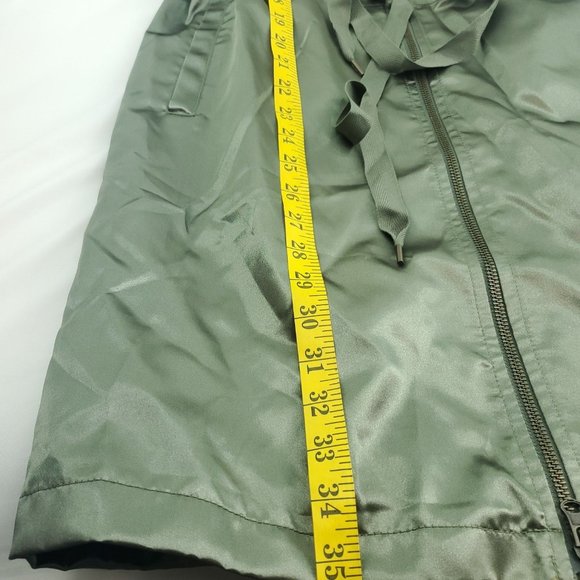 Gap Womens Olive Green Front Pockets Full Zip Utility Trench Coat Size XS - Picture 9 of 15